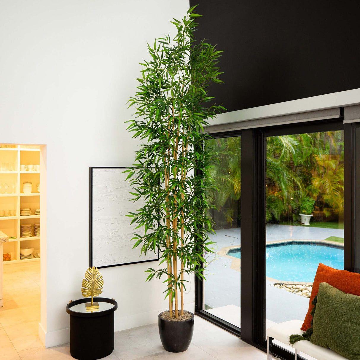 10’ Artificial Bamboo Tree with Real Bamboo Trunks-Tree-Parc Decor