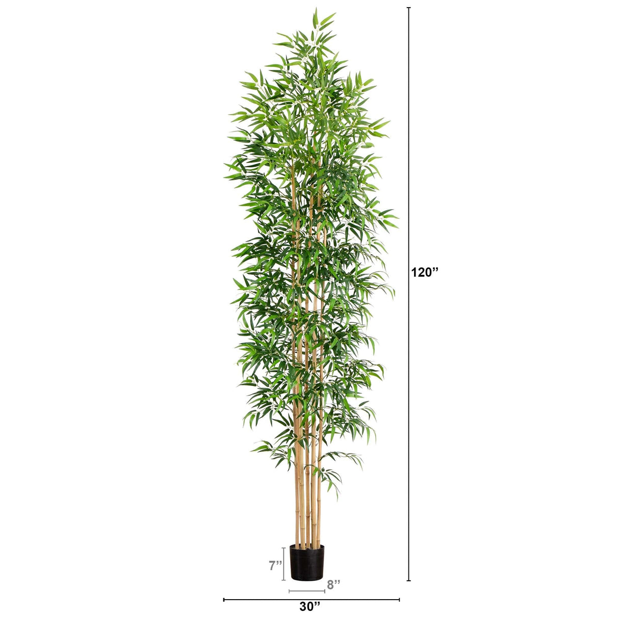 10’ Artificial Bamboo Tree with Real Bamboo Trunks-Tree-Parc Decor