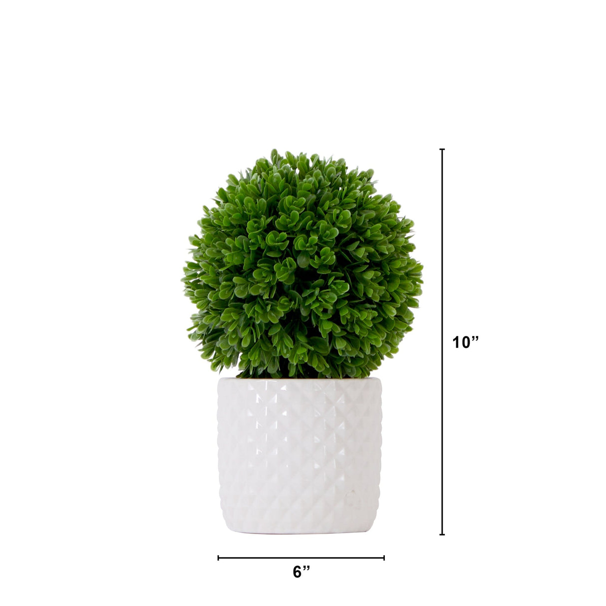 10" Artificial Boxwood Topiary Plant with Decorative Planter-Plant in Planter-Parc Decor