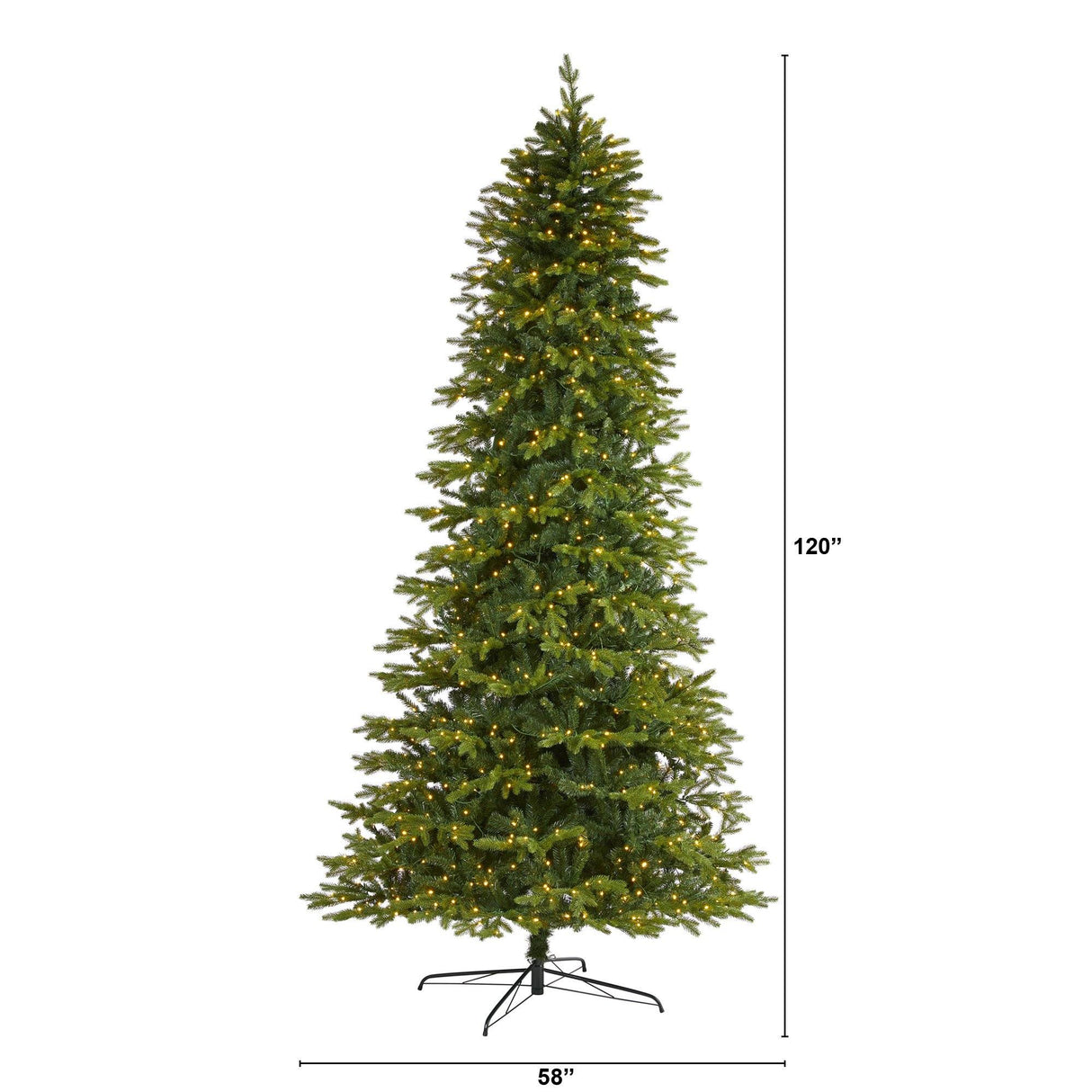 10’ Belgium Fir “Natural Look” Artificial Christmas Tree with 1050 Clear LED Lights-Christmas Tree-Parc Decor