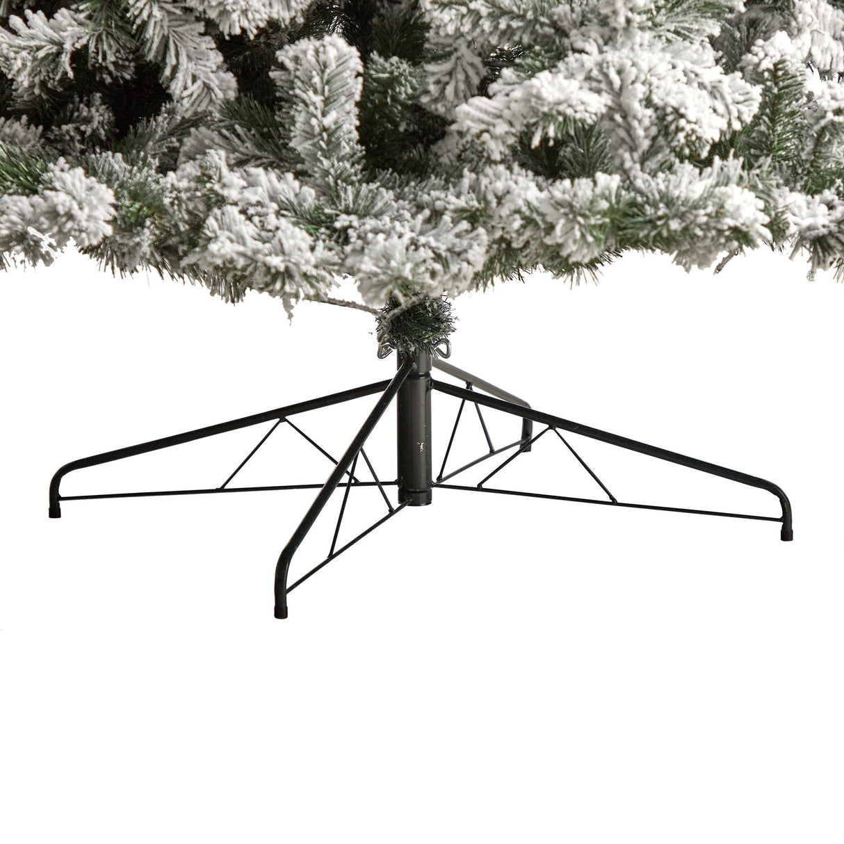 10' Flocked West Virginia Fir Artificial Christmas Tree with 800 Warm White LED Lights and 1680 Tips-Christmas Tree-Parc Decor