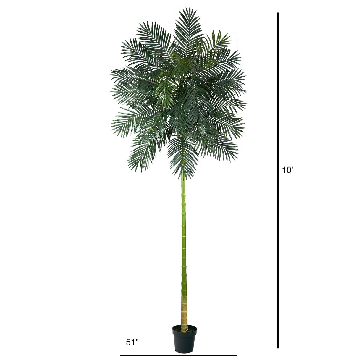 10’ Golden Cane Artificial Palm Tree-Tree-Parc Decor