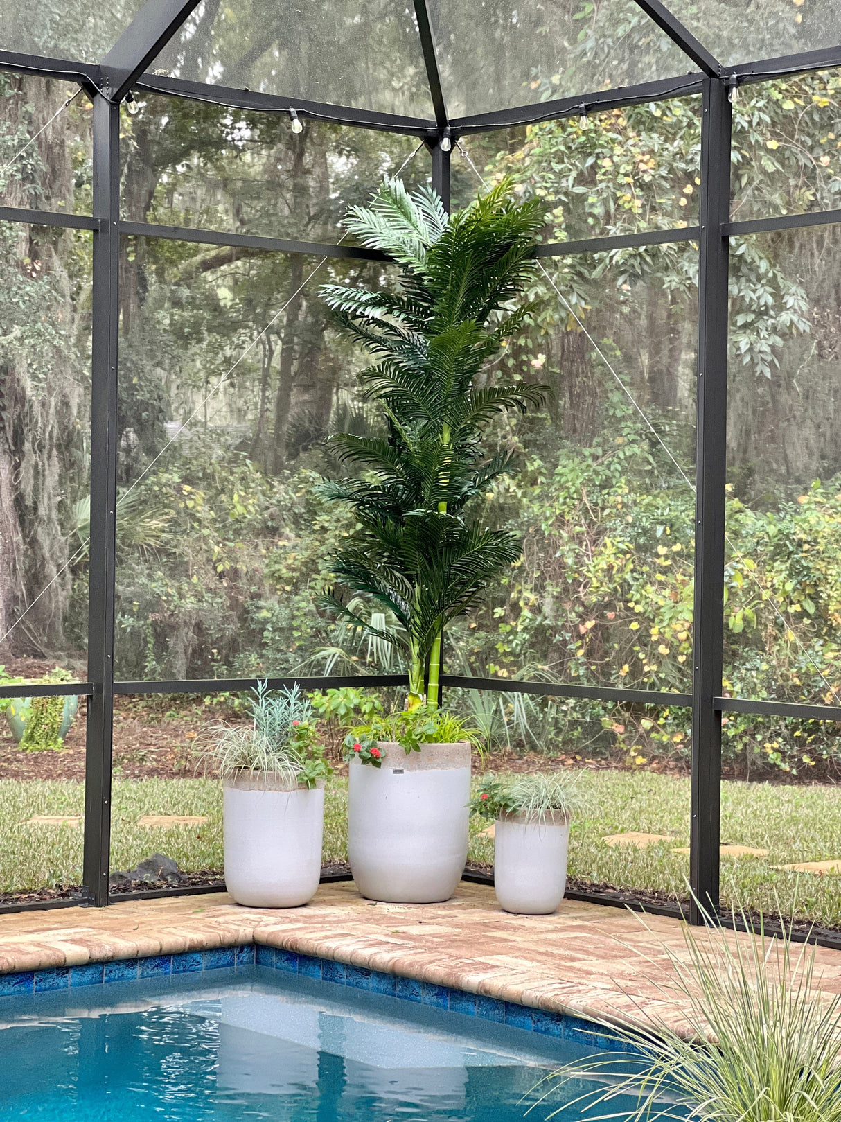 10’ Triple Stalk Golden Cane Artificial Palm Tree-Tree-Parc Decor