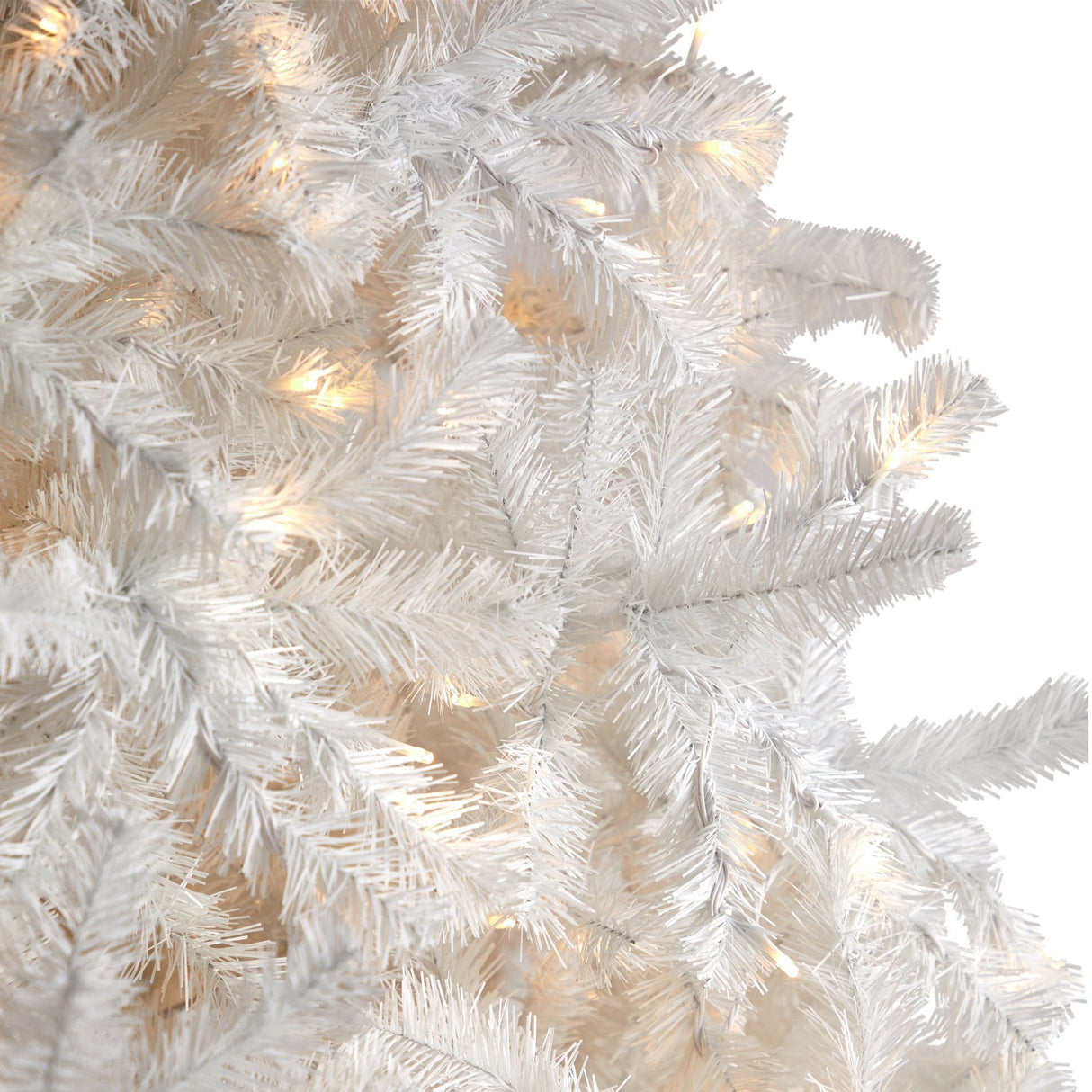 10' White Artificial Christmas Tree with 2200 Bendable Branches and 800 LED Lights-Christmas Tree-Parc Decor