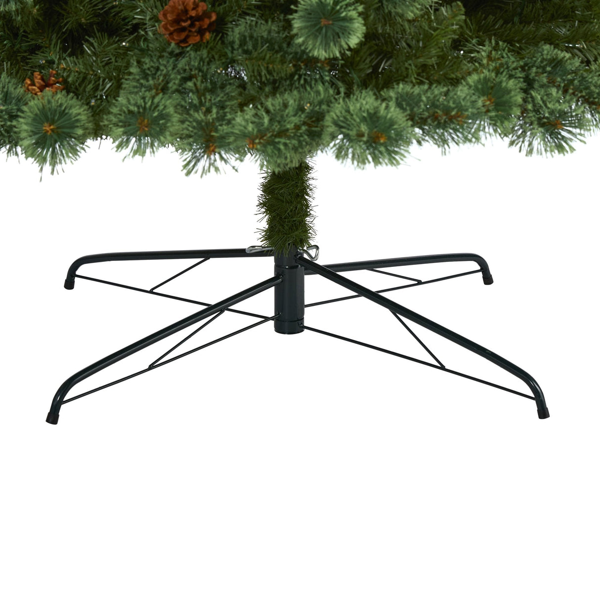 10’ White Mountain Pine Artificial Christmas Tree with 850 Clear LED Lights and Pine Cones-Christmas Tree-Parc Decor