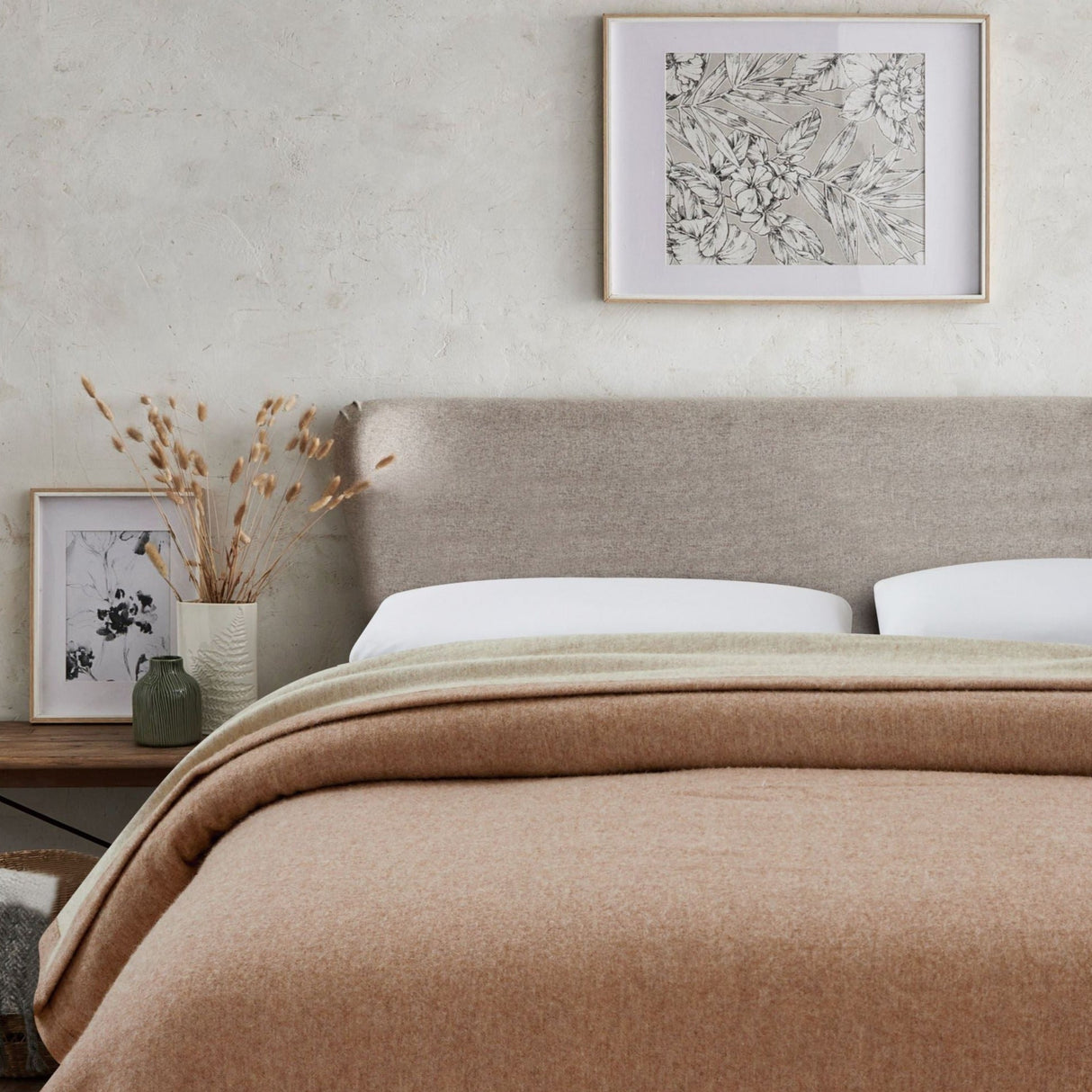 100% Merino Wool Reversible Blanket-Parc Decor