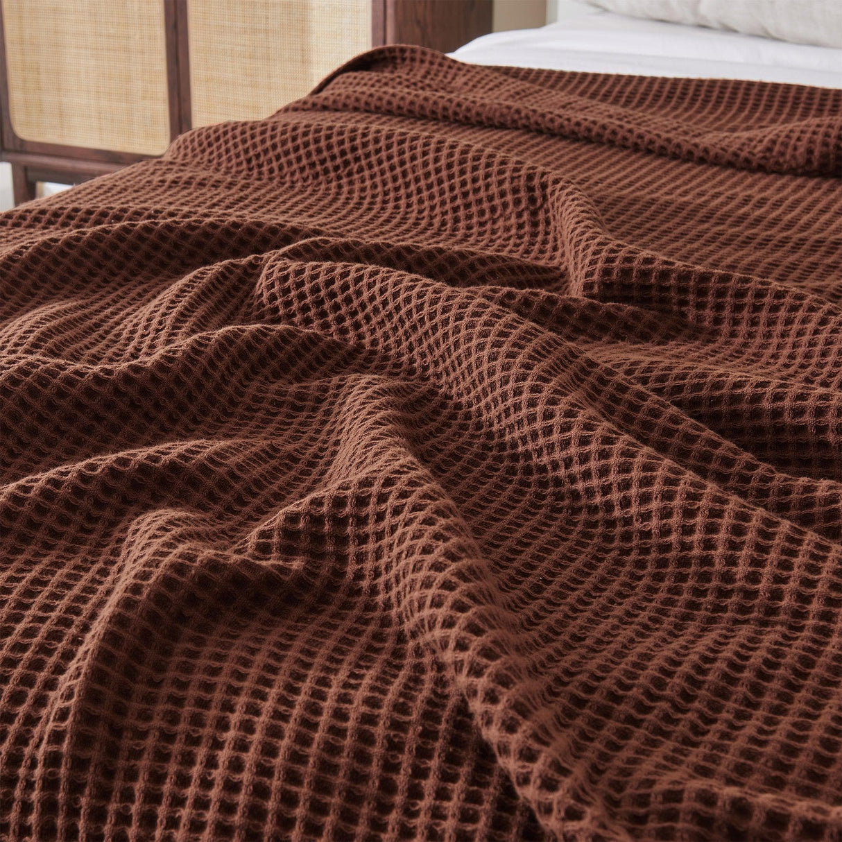 100% Cotton Waffle Weave Blanket - Mikala Collection-Blankets-Parc Decor