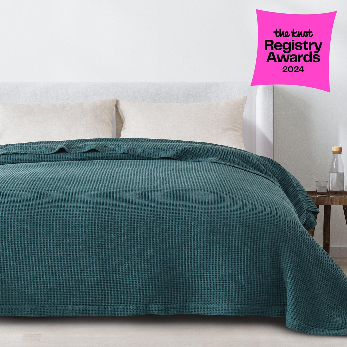 100% Cotton Waffle Weave Blanket - Mikala Collection-Blankets-Parc Decor