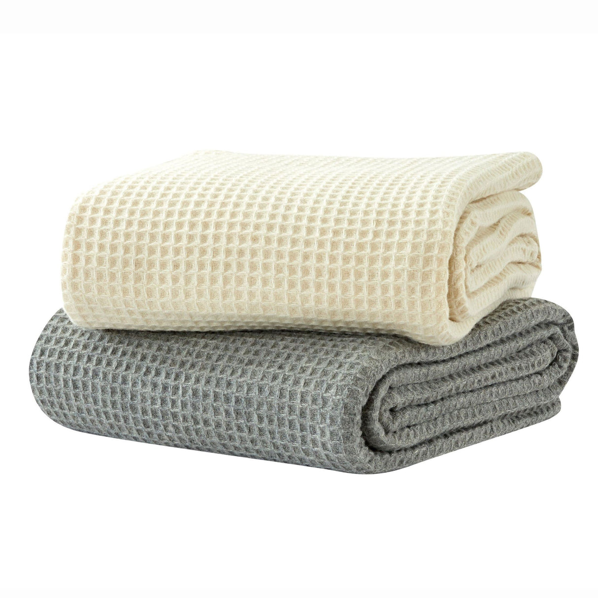 100% Merino Wool Waffle Weave Blanket-Blanket-Parc Decor