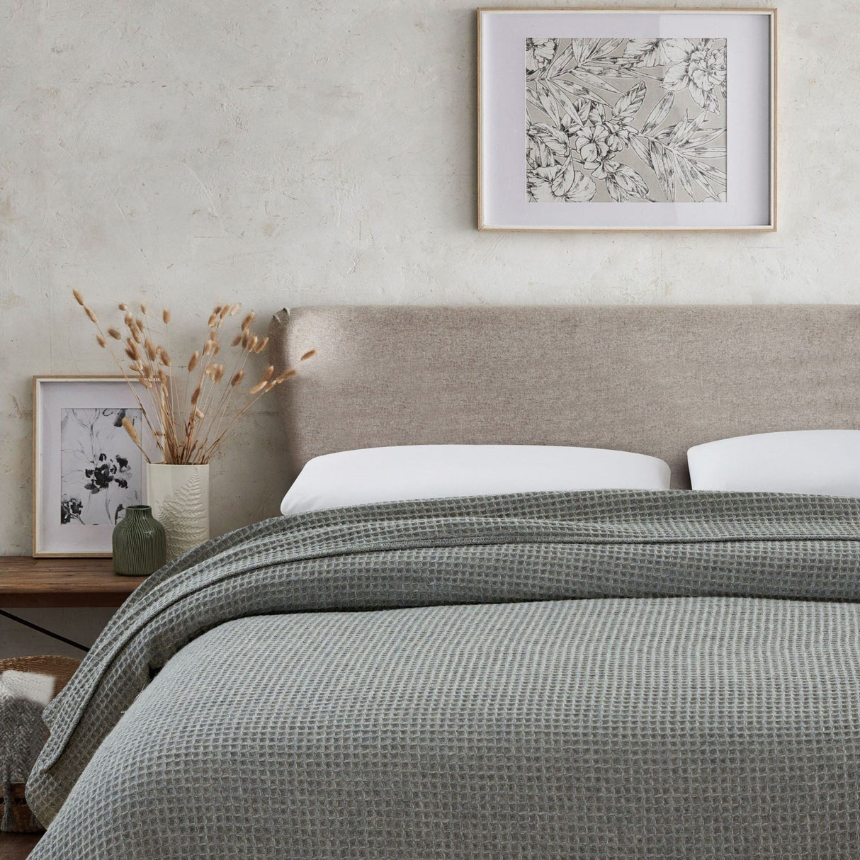 100% Merino Wool Waffle Weave Blanket-Blanket-Parc Decor