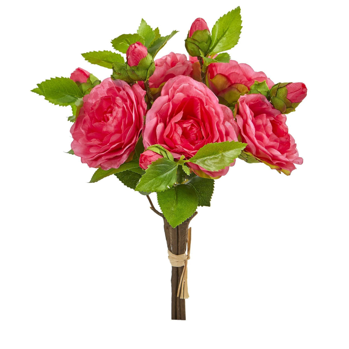 11” Camellia Artificial Flower Bouquet (Set of 4)-Stem-Parc Decor
