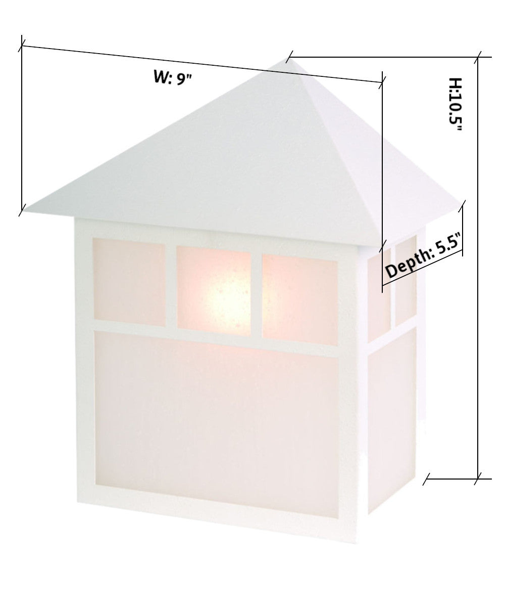 11"H Artisan 1-Light Textured White Pocket Outdoor Wall Light-Outdoor Wall Light-Parc Decor
