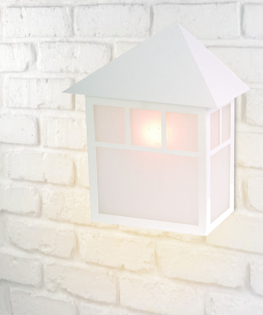 11"H Artisan 1-Light Textured White Pocket Outdoor Wall Light-Outdoor Wall Light-Parc Decor