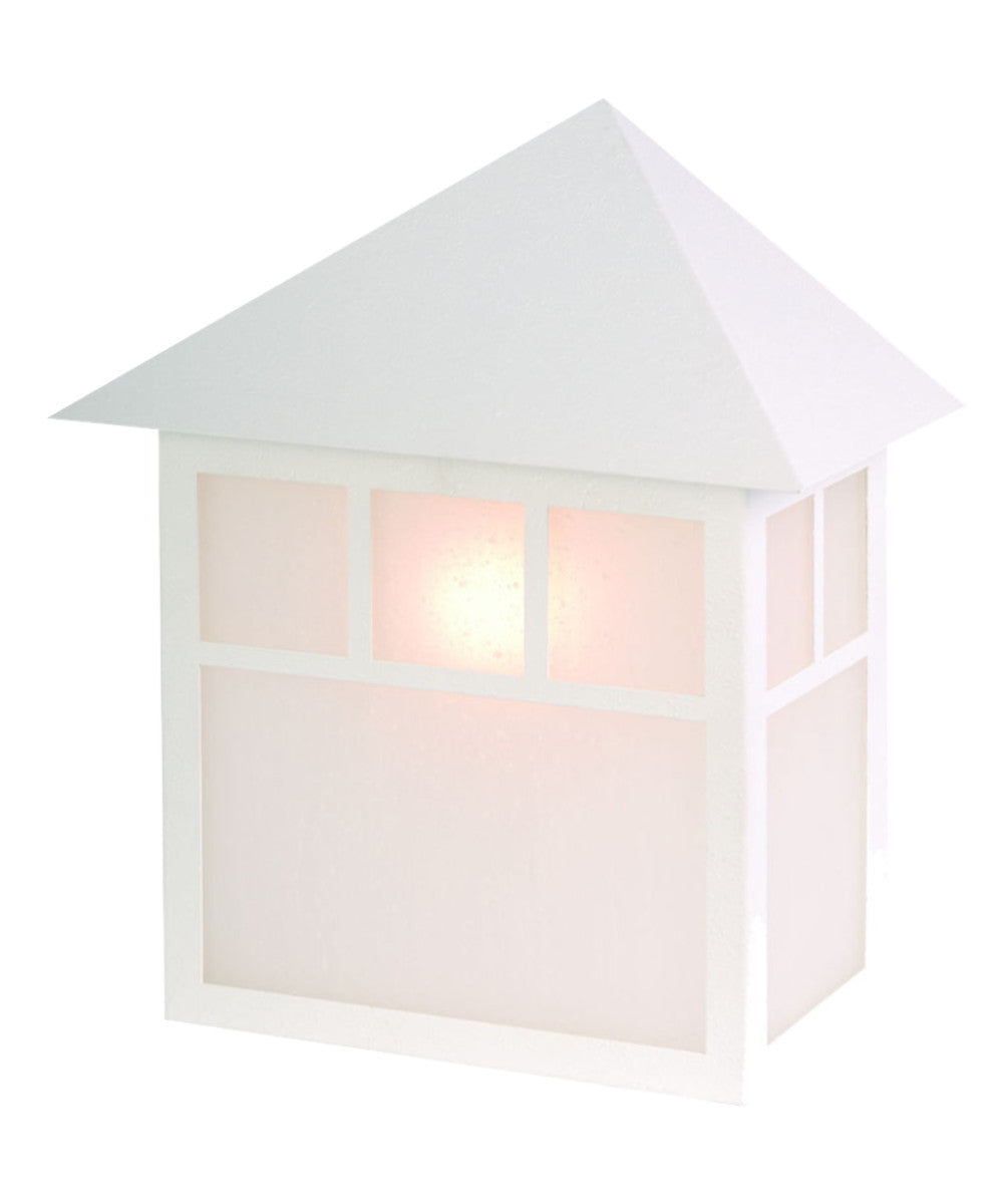 11"H Artisan 1-Light Textured White Pocket Outdoor Wall Light-Outdoor Wall Light-Parc Decor