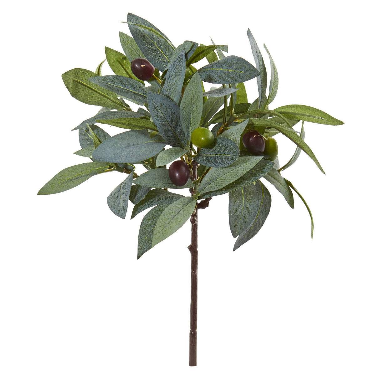 12” Olive Branch Artificial Plant with Berries (Set of 12)-Parc Decor