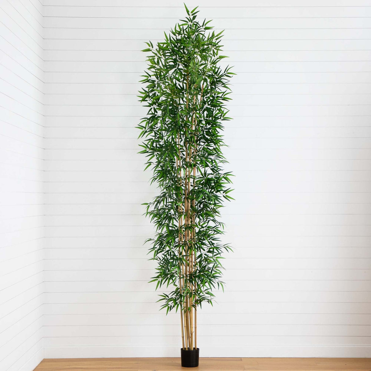 12’ Artificial Bamboo Tree with Real Bamboo Trunks-Tree-Parc Decor