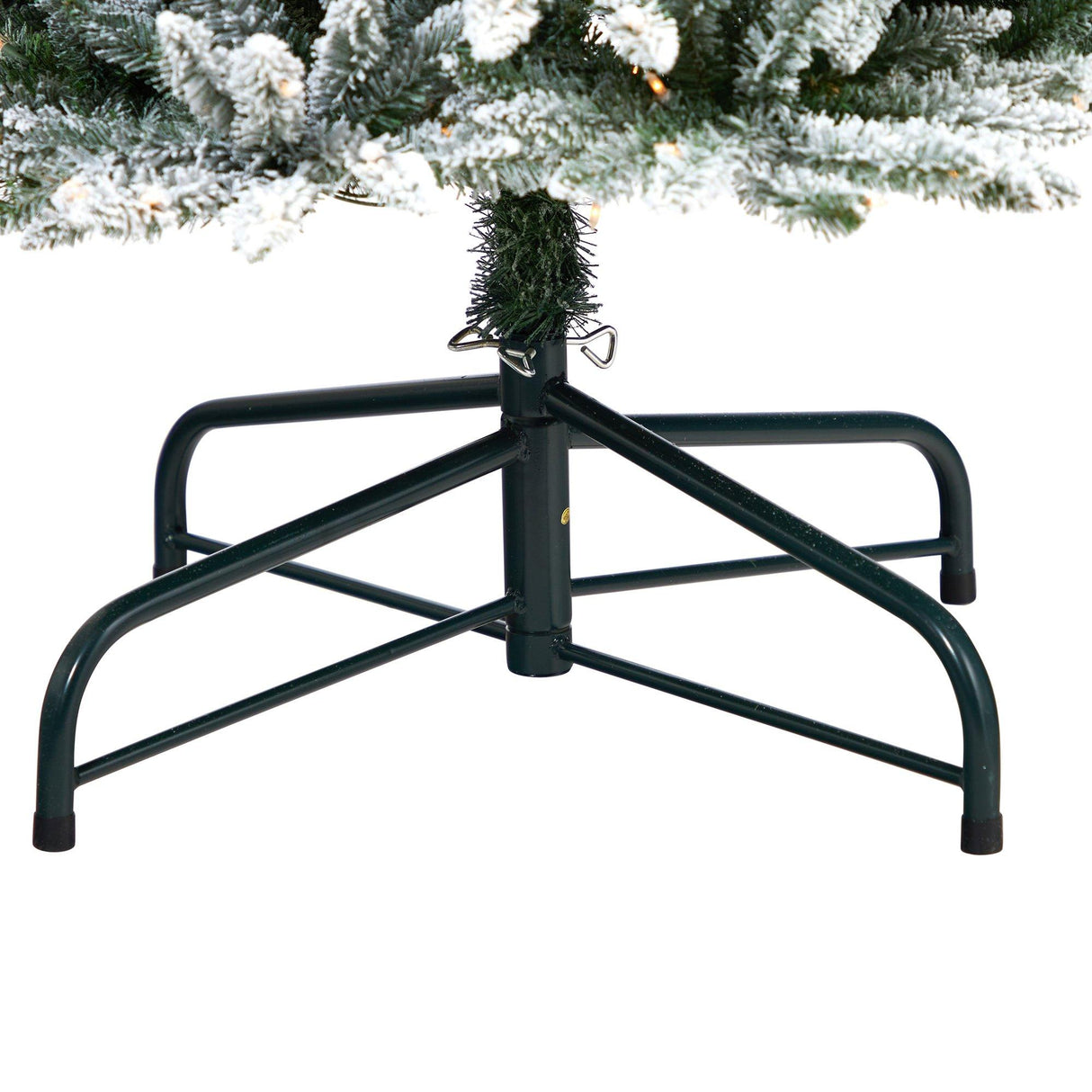 12’ Flocked Pencil Artificial Christmas Tree with 1000 Clear Lights and 1819 Bendable Branches-Christmas Tree-Parc Decor