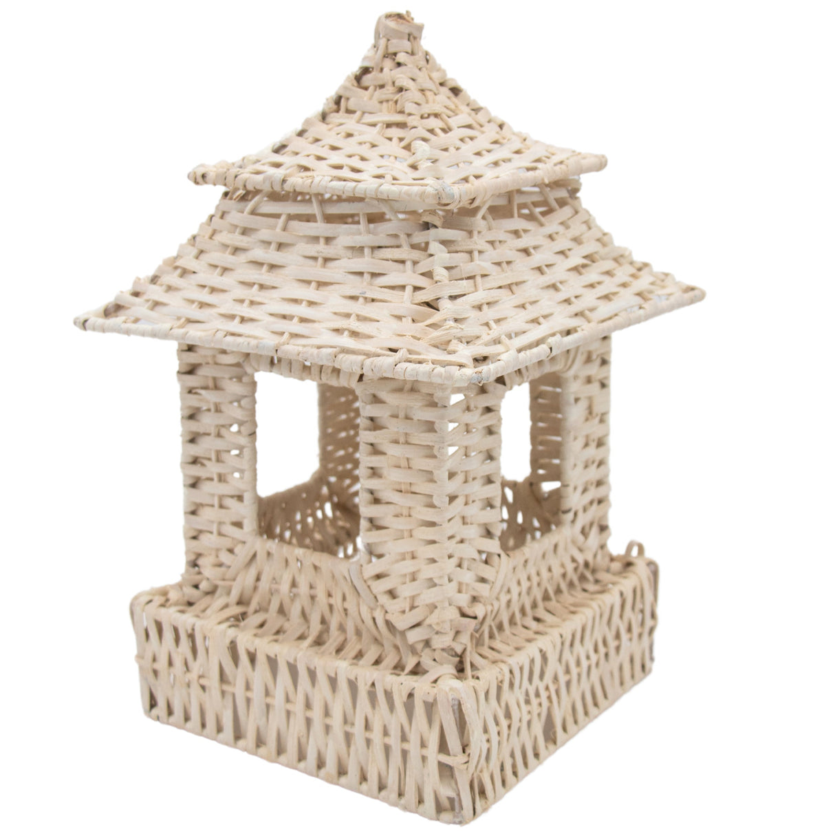 12 Large White Rattan Pagodas – Handmade-Other Table Decoration-Parc Decor