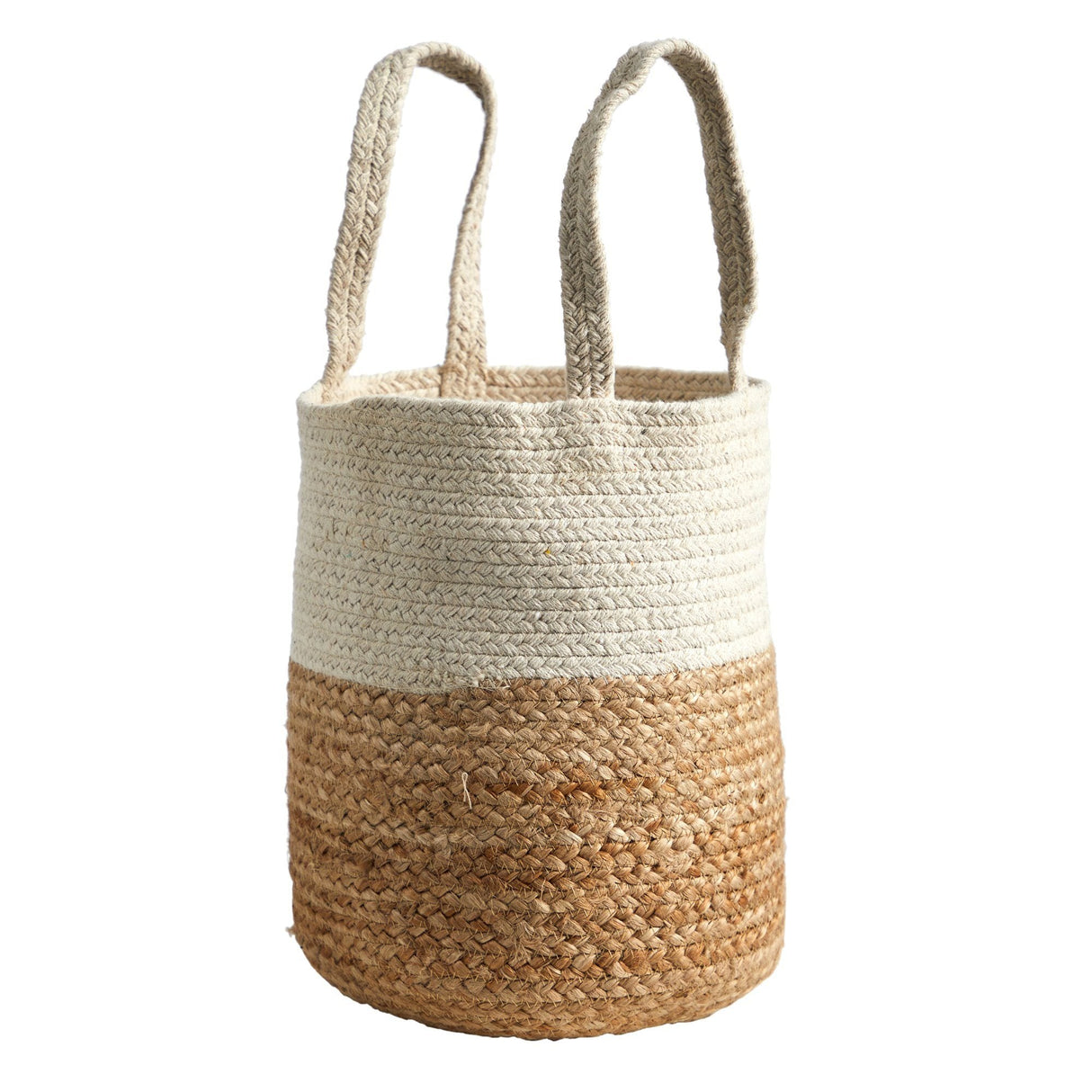 12.5” Handmade Natural Jute and Cotton Planter-Parc Decor