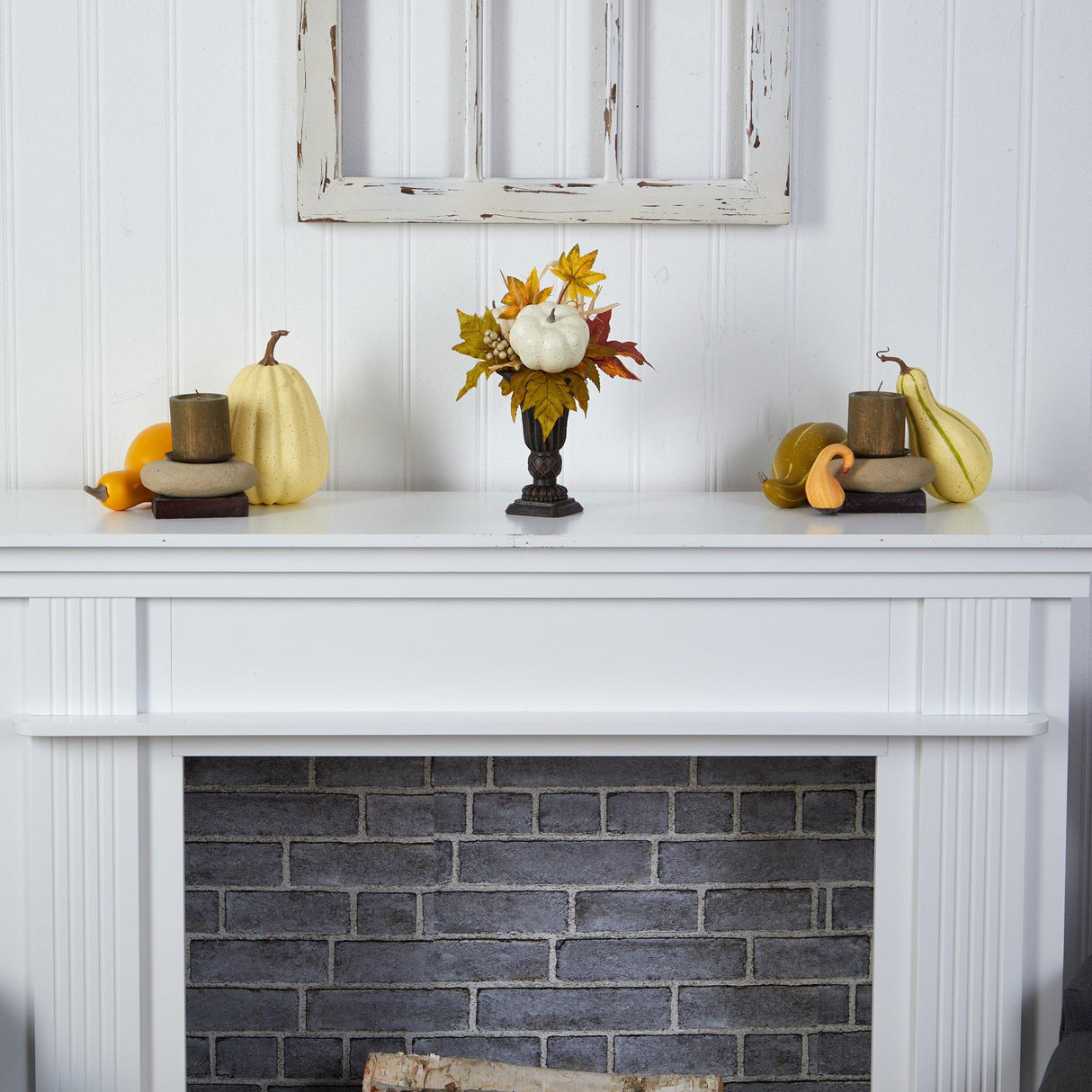 13” Fall Pumpkin and Berries Artificial Autumn Arrangement in Decorative Urn-Arrangement-Parc Decor