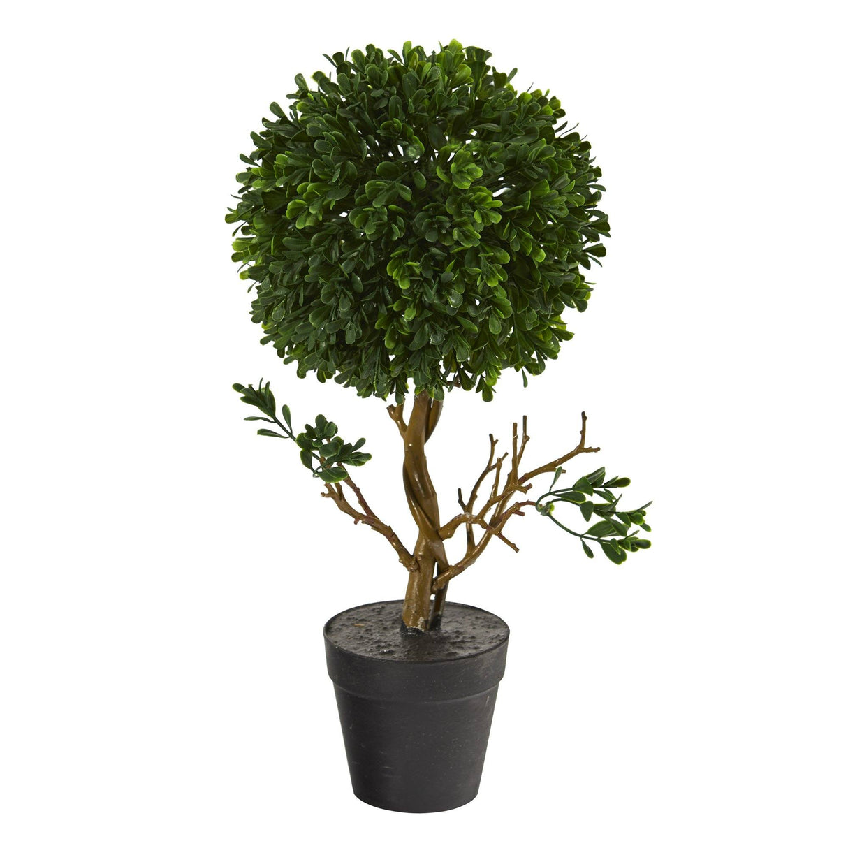 15” Boxwood Topiary Artificial Tree UV Resistant (Indoor/Outdoor)-Parc Decor