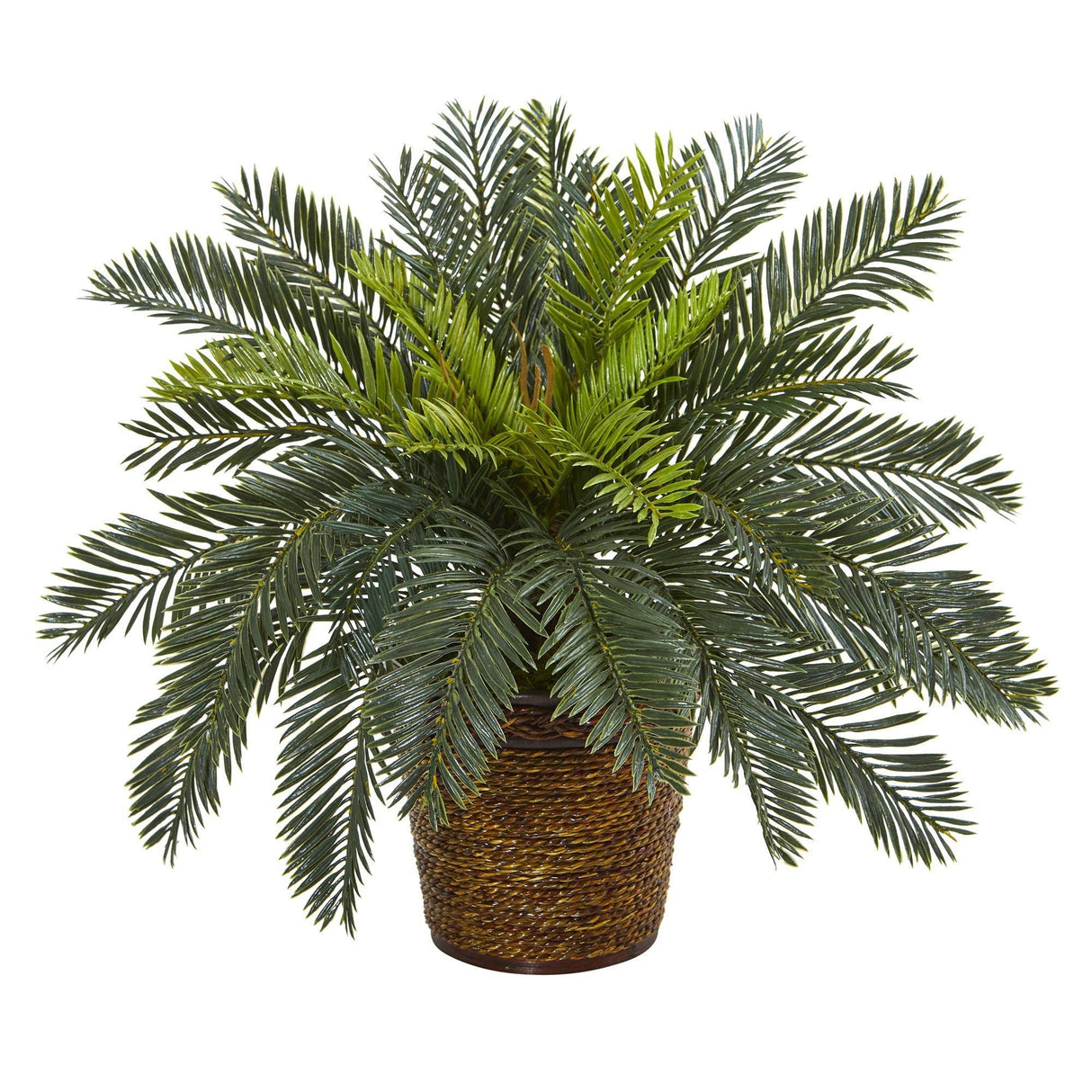 15” Cycas Artificial Plant in Basket-Parc Decor