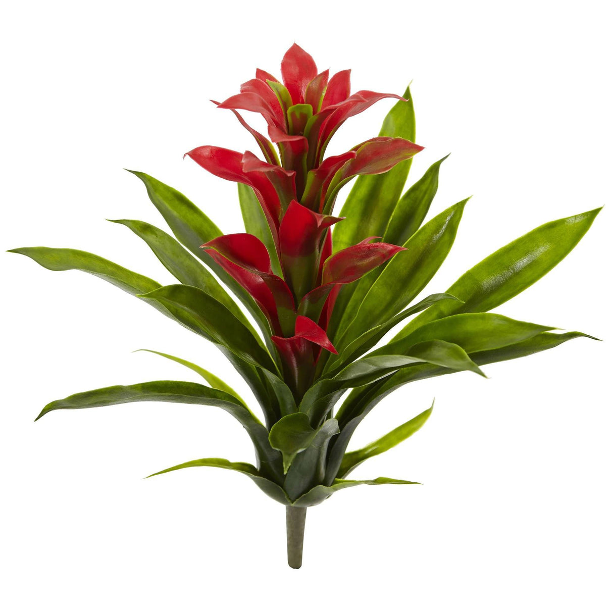15” Artificial Bromeliad Flower (Set of 4)-Stem-Parc Decor