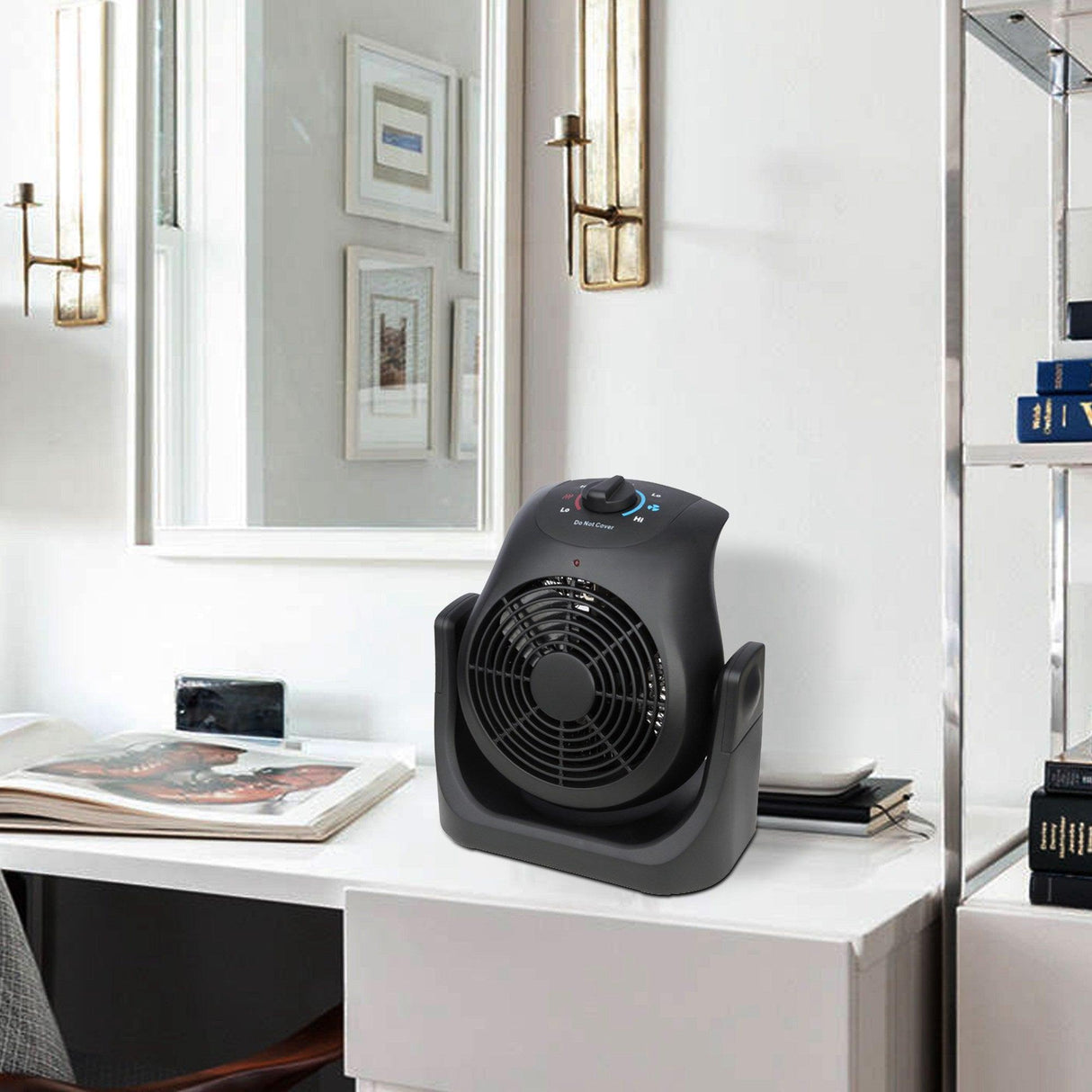 1500-Watt Portable Indoor Full Season Unit Electric Dual Comfort Heater Fan 2 in 1 Energy Efficient-Parc Decor