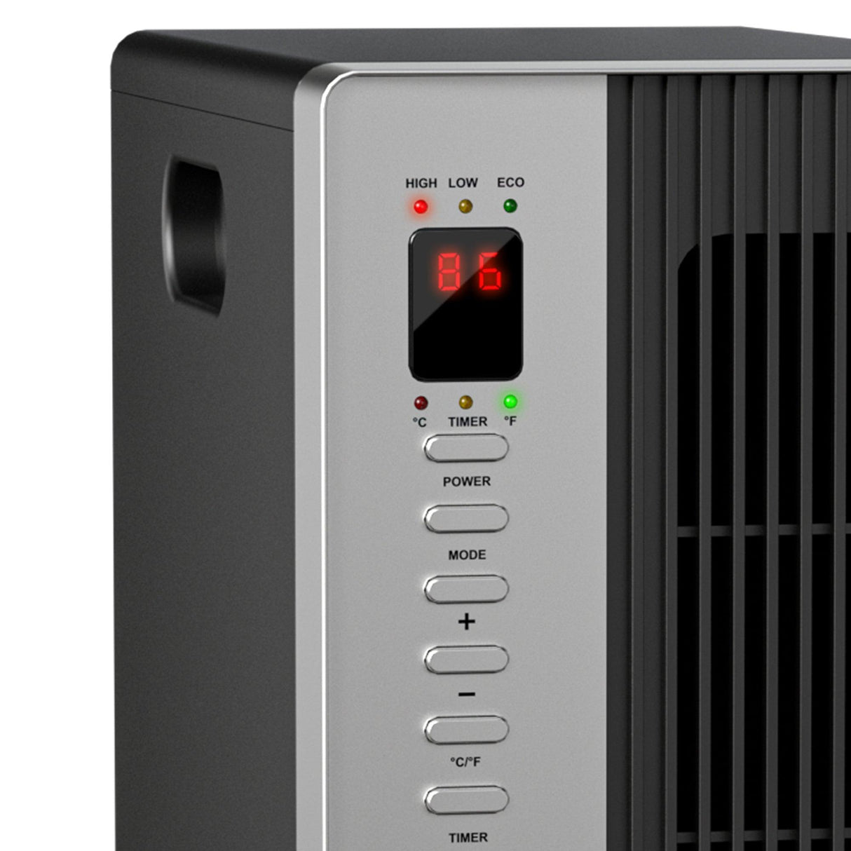 1500W Electric Infrared Quartz Space Thermostat Heater with LED Display and Remote-Parc Decor