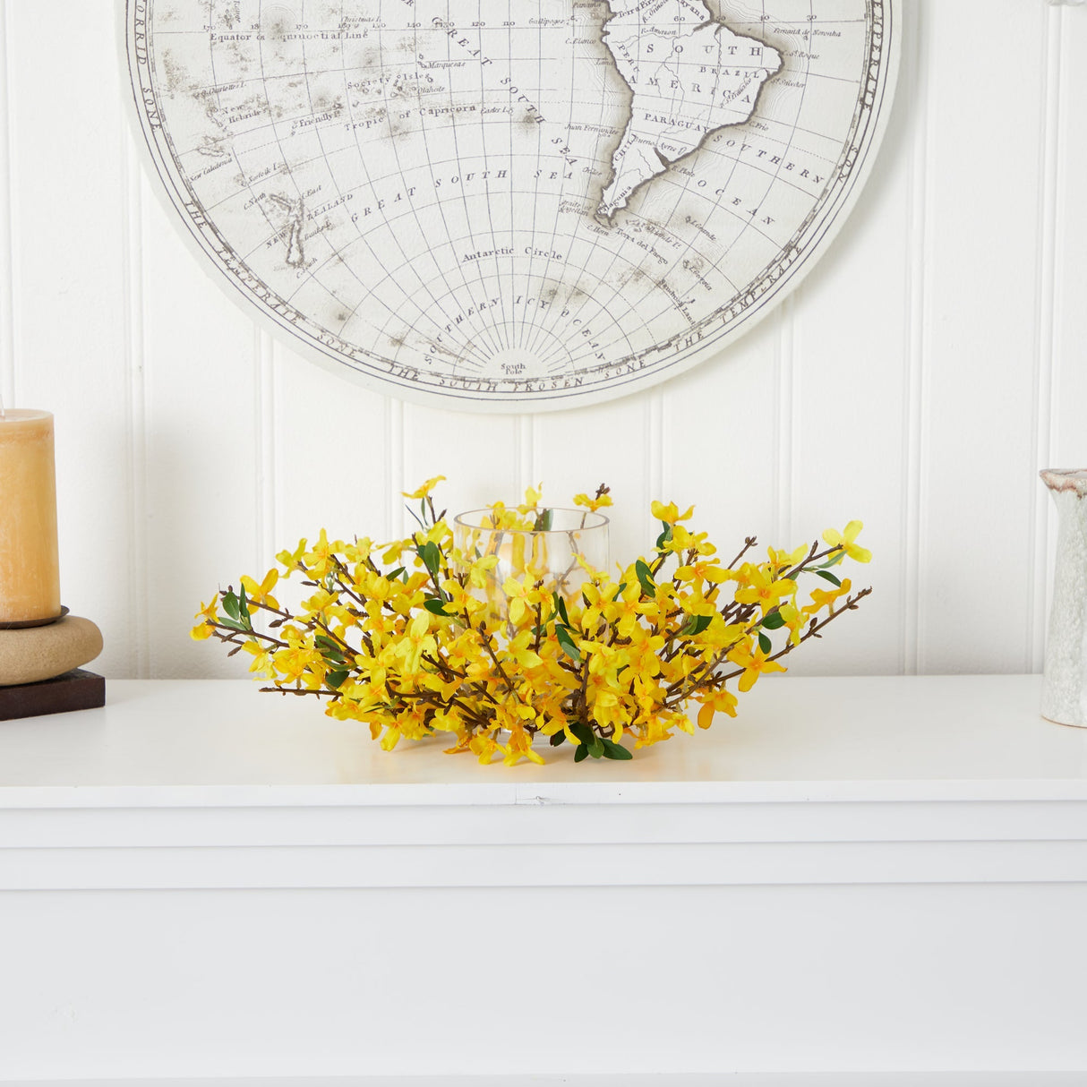 16” Artificial Forsythia Candelabrum-Parc Decor