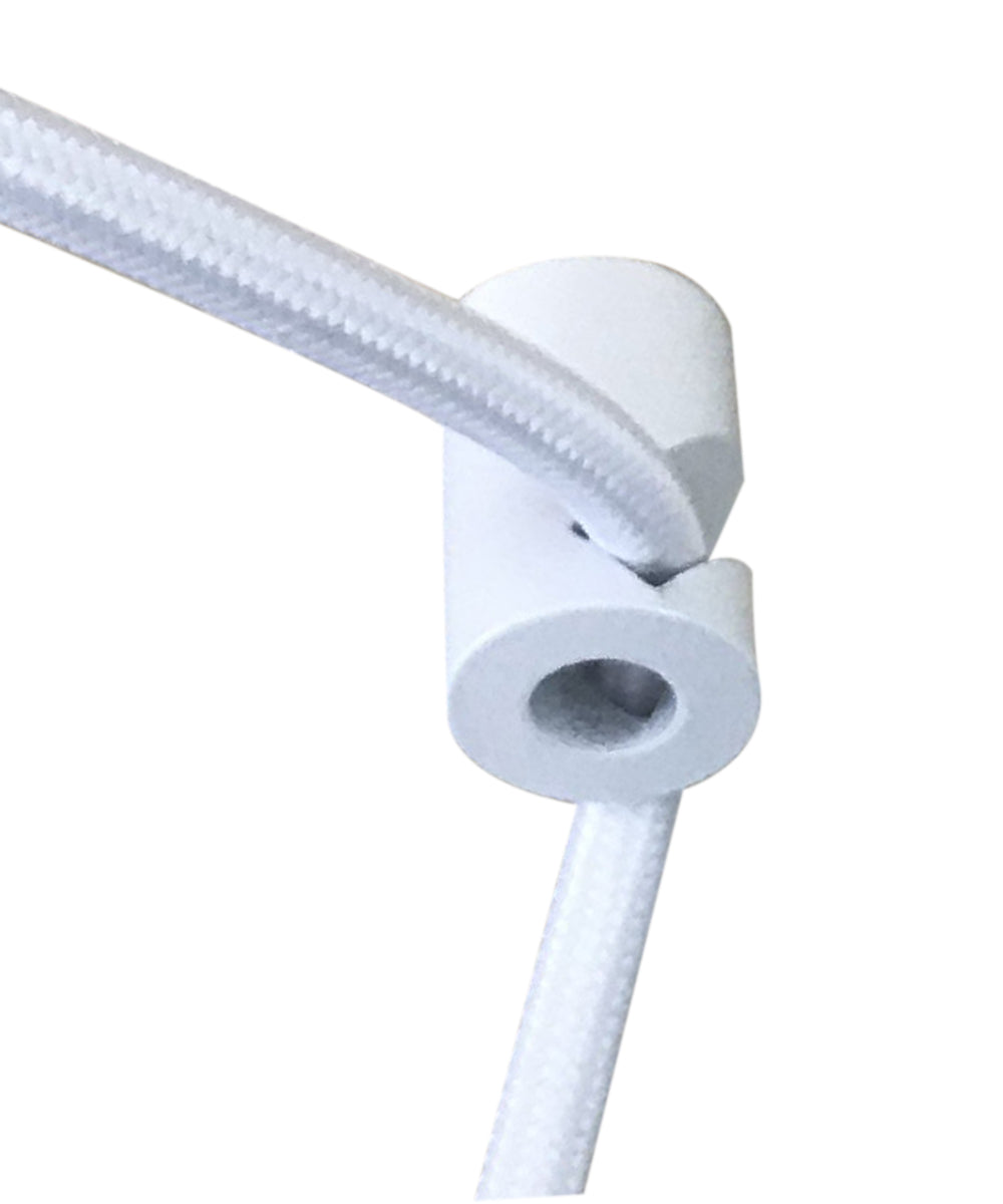16"W 2 Light Swag Plug-In Pendant White with Diffuser White Cord