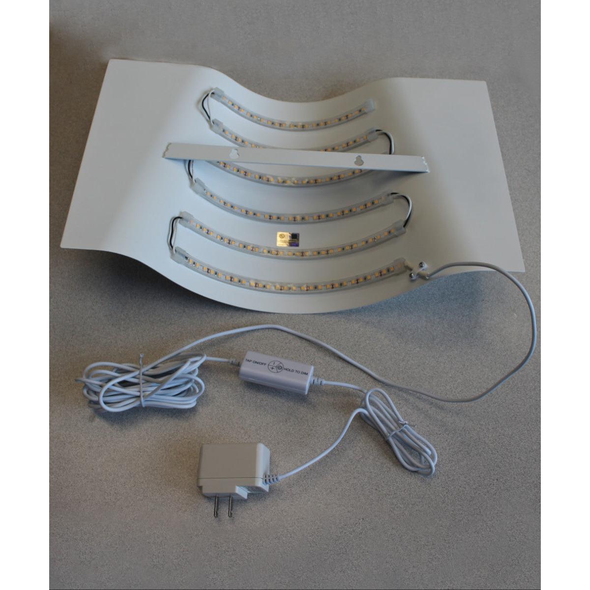 16"W Surface Wave Alluring Curved Metal LED Wall Light