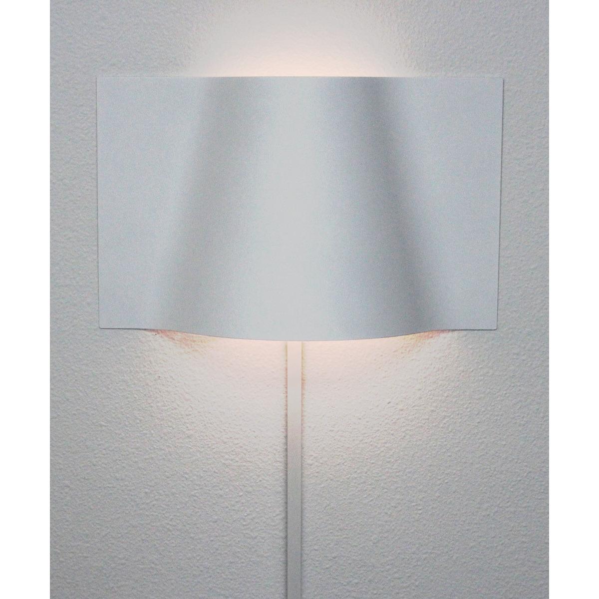 16"W Surface Wave Alluring Curved Metal LED Wall Light