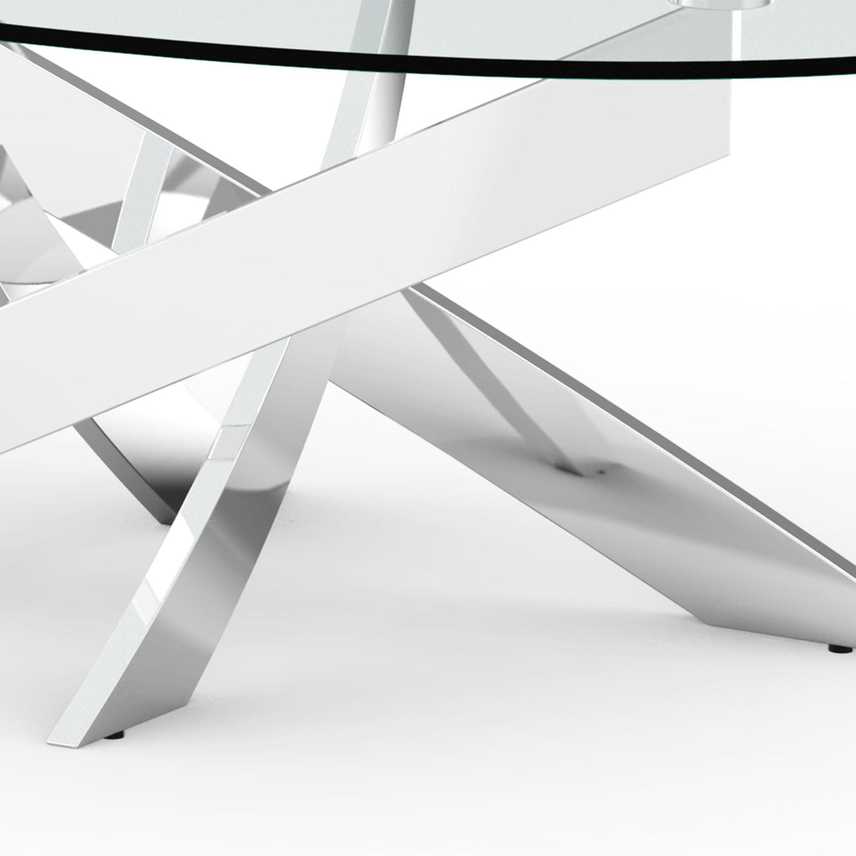 17" H Contemporary Glass Coffee Table in Living Room, Bedroom-边桌-Parc Decor