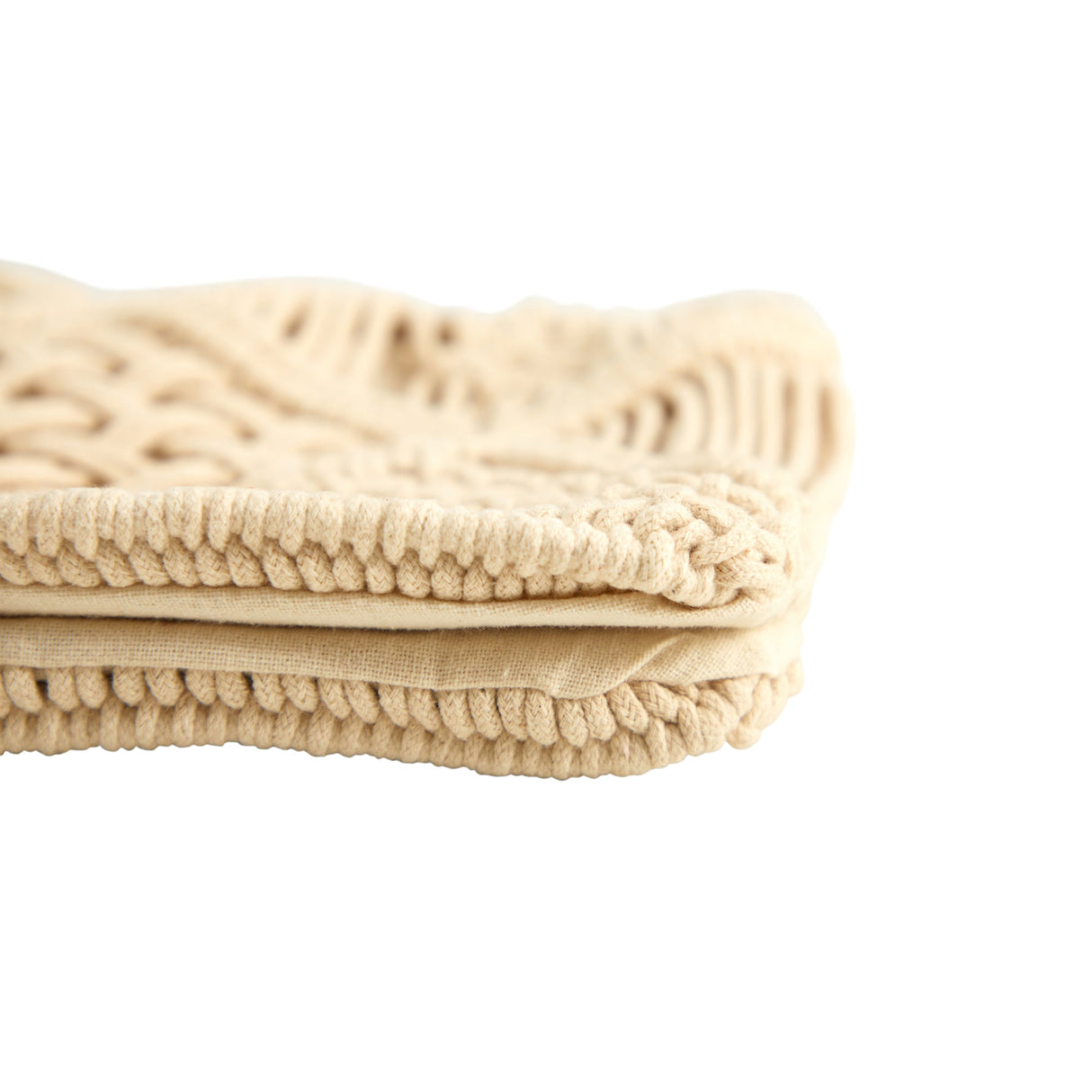 18” Boho Cross Woven Macrame Decorative Pillow Cover-Parc Decor