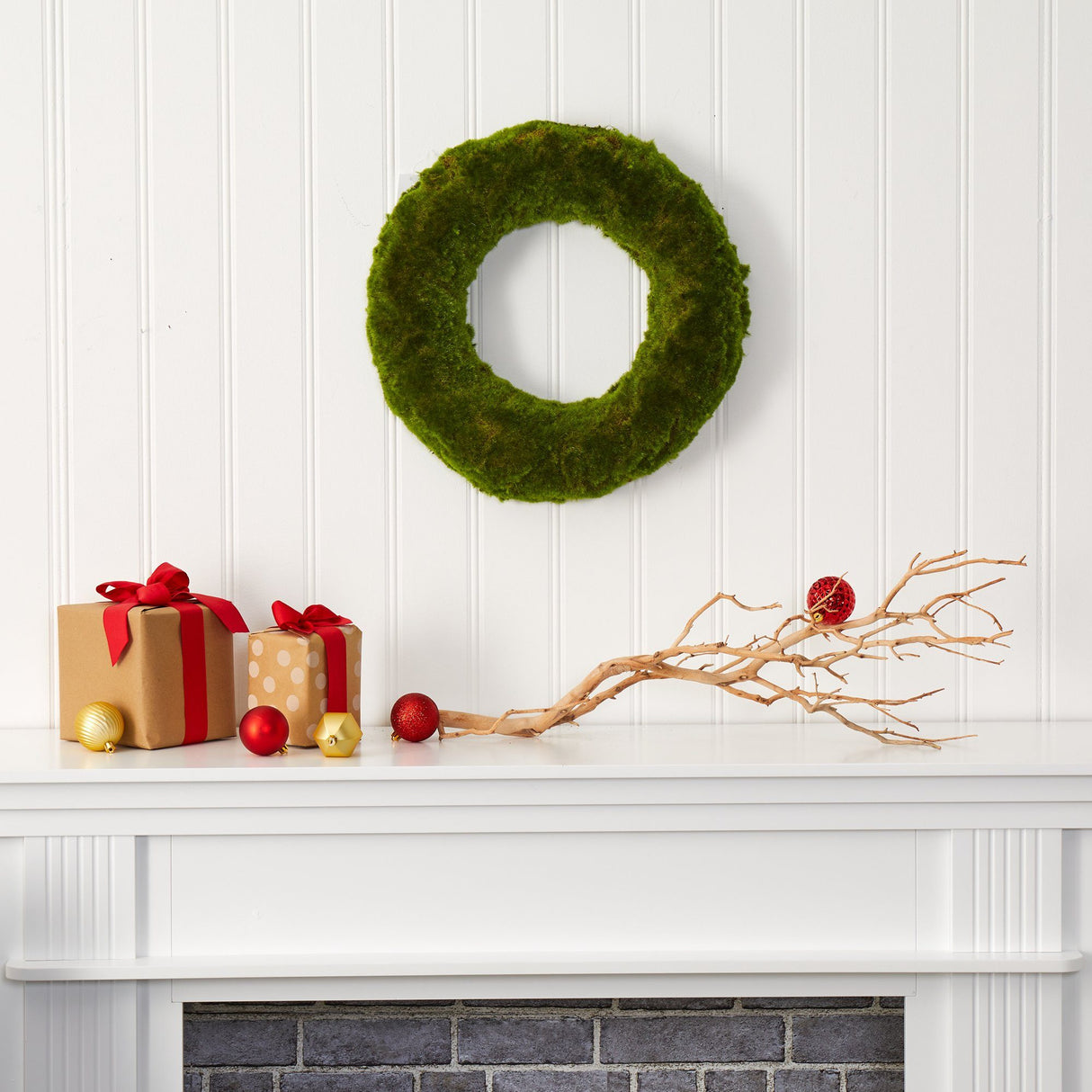 18” Moss Artificial Wreath-Parc Decor