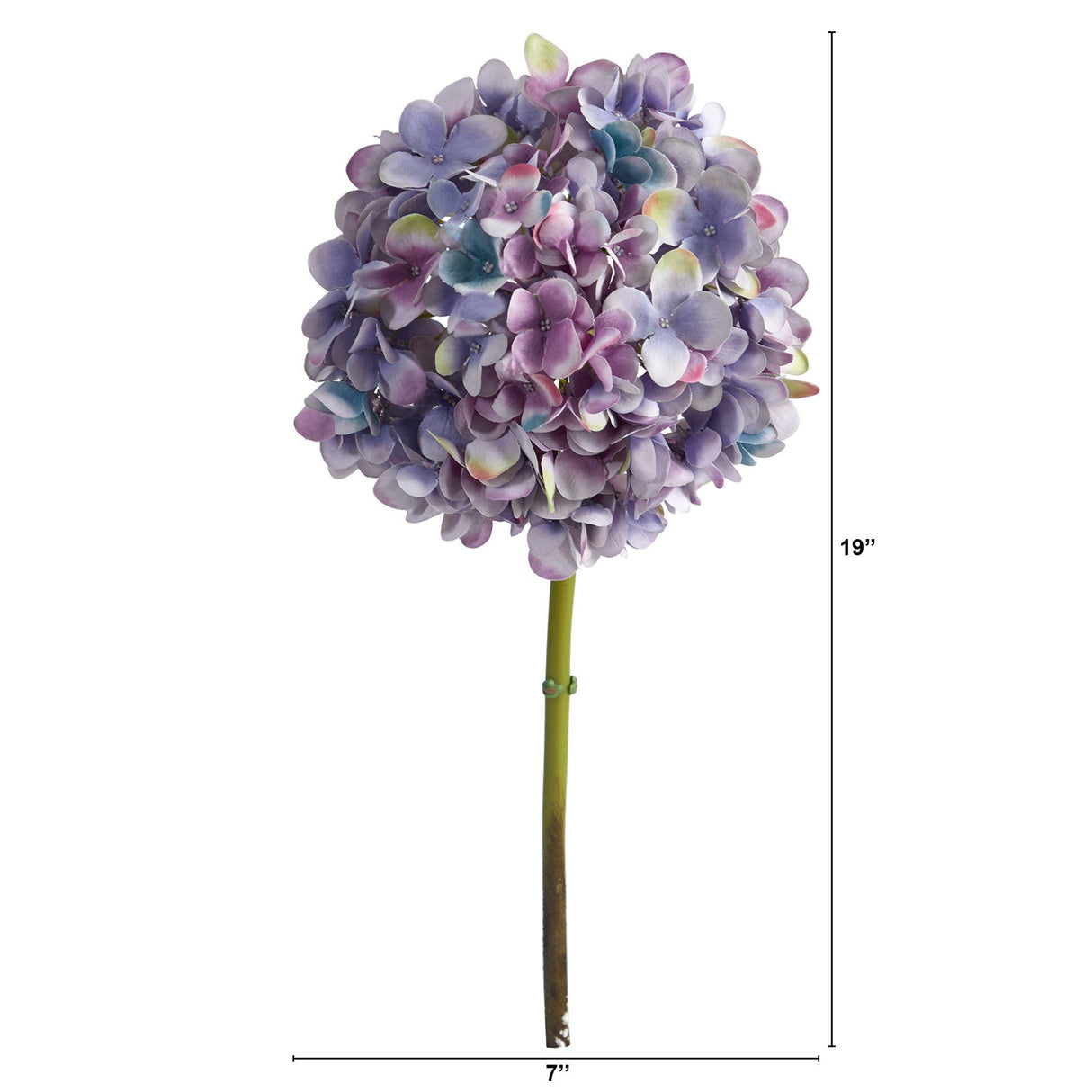 19” Artificial Hydrangea Flower (Set of 3 Silk Flower Stems)-Stem-Parc Decor