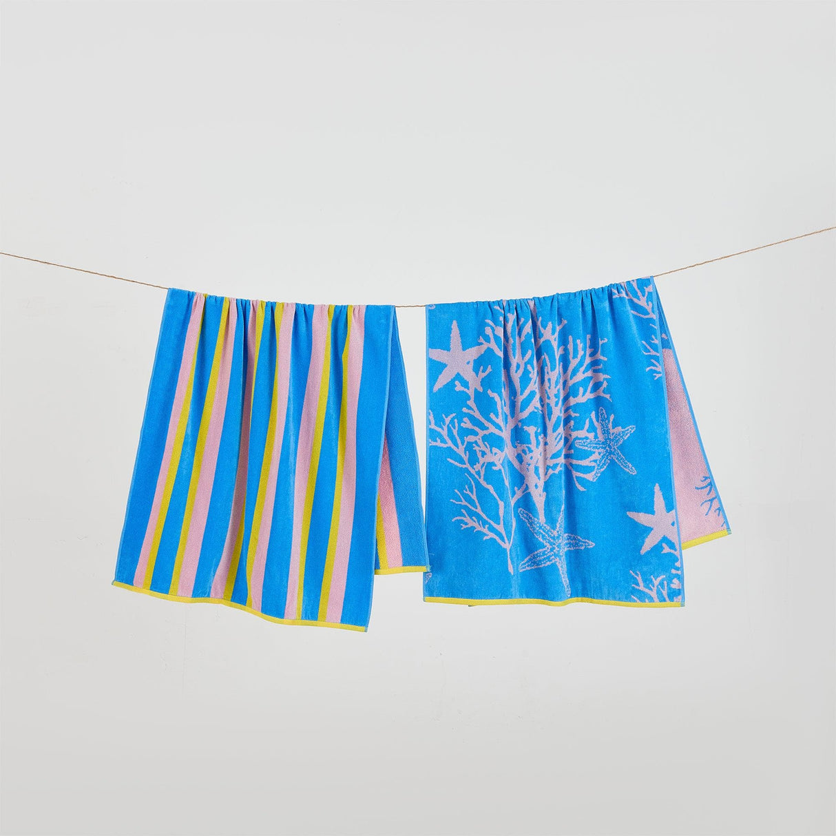 2 Pack 100% Cotton Jacquard Beach Towels - Playa Collection-Beach Towels-Parc Decor