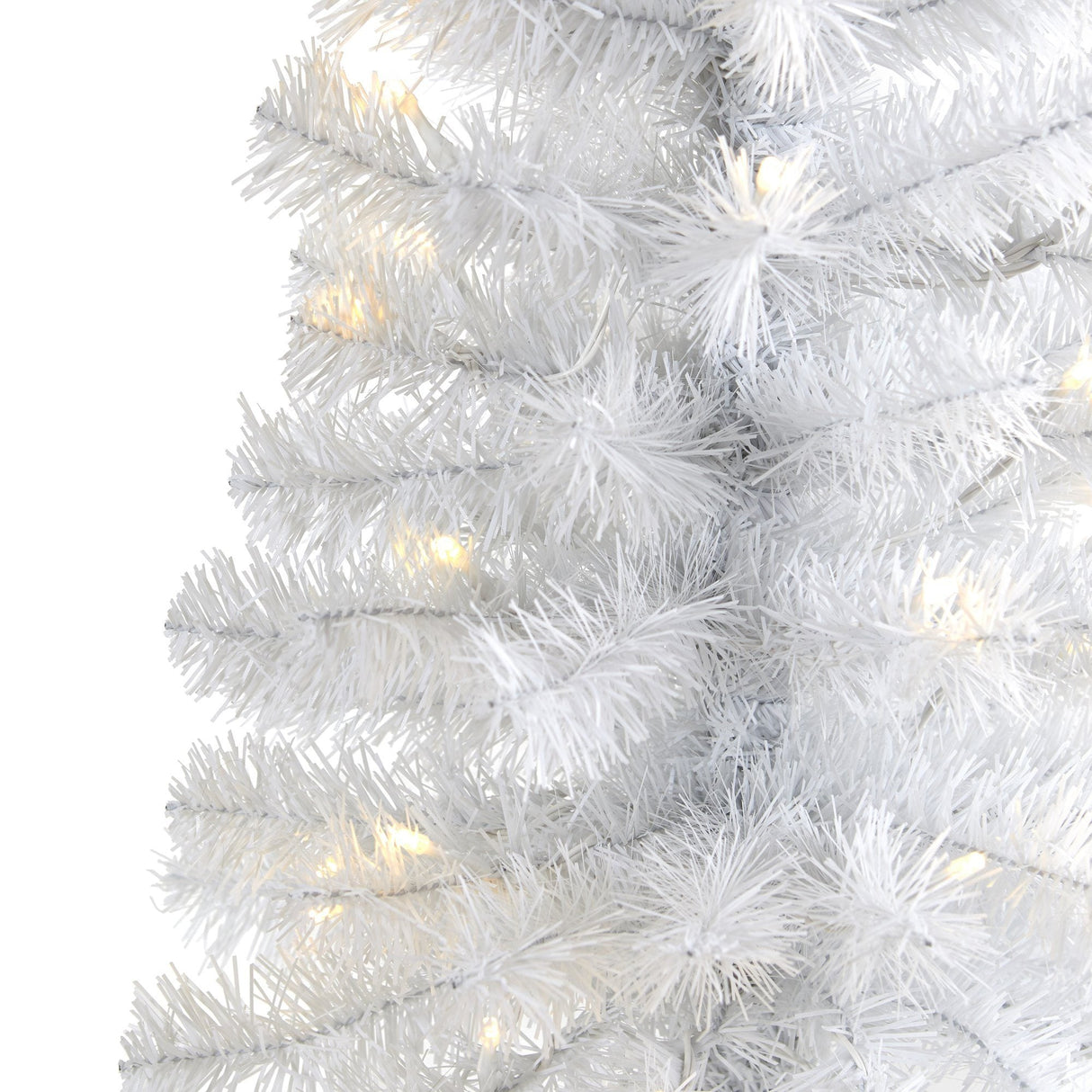 2’ White Artificial Christmas Tree with 35 LED Lights and 72 Bendable Branches-Christmas Tree-Parc Decor