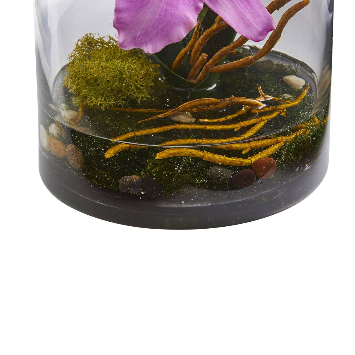 20’’ Cattleya Orchid Artificial Floral Arrangement in Cylinder Vase-Parc Decor