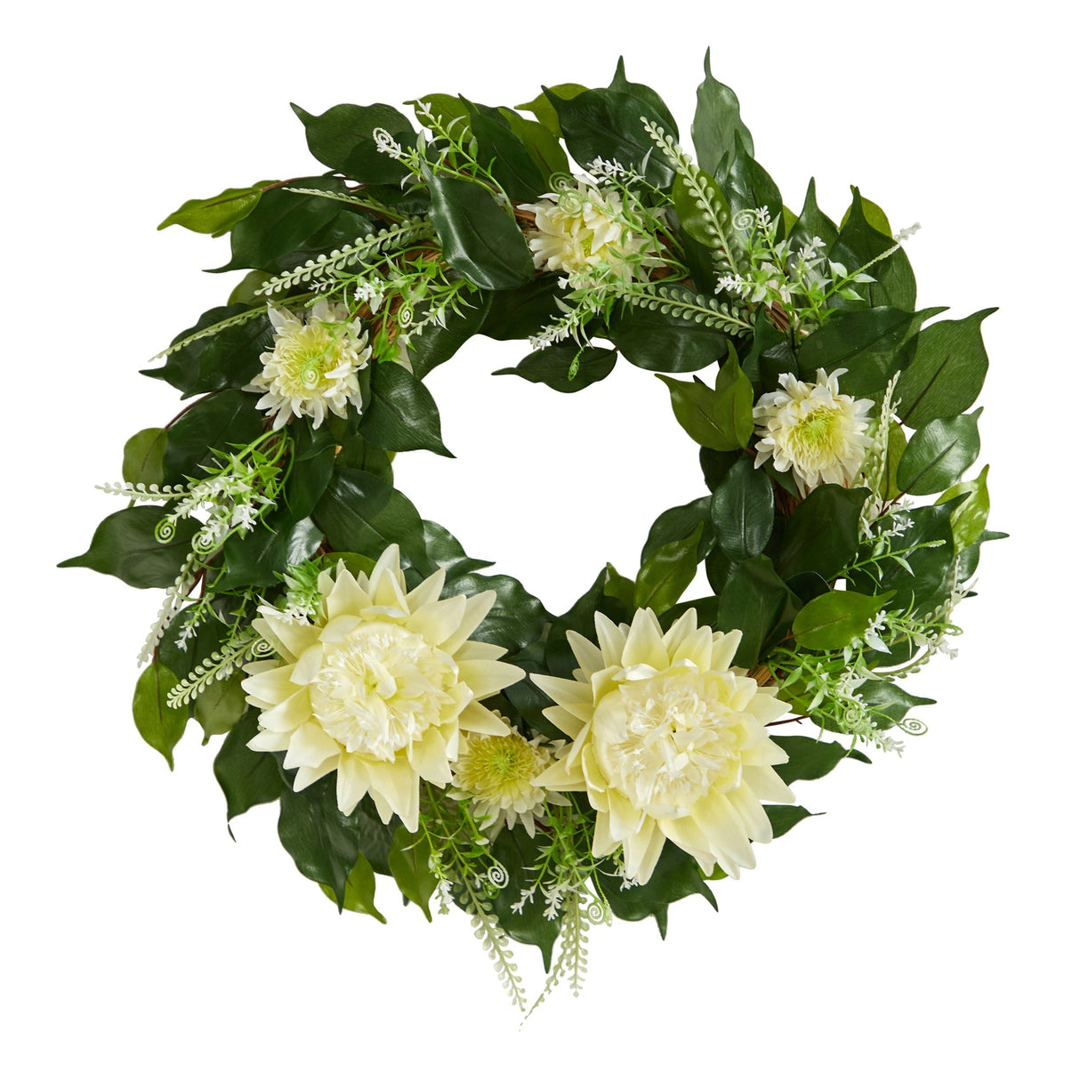 20” Protea Artificial Wreath-Parc Decor