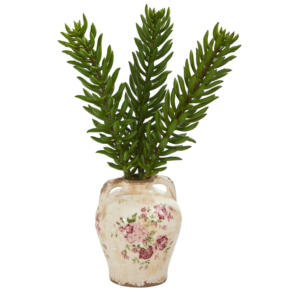 20” Succulent Artificial Plant in Floral Jar-Parc Decor