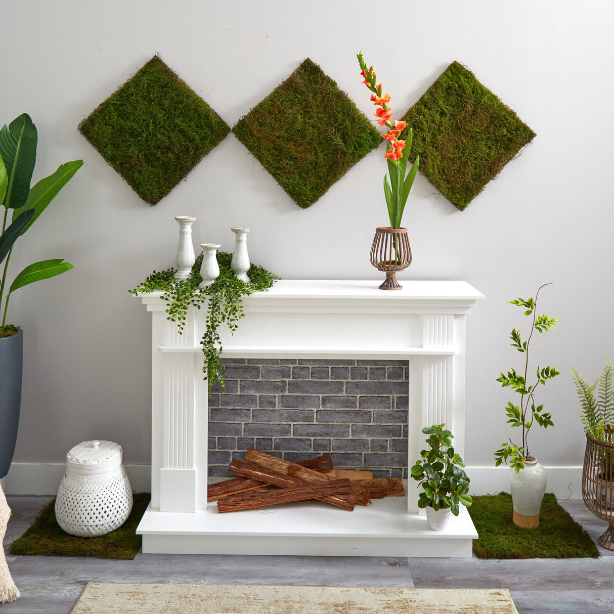 20” X 20” Artificial Moss Mat-Parc Decor