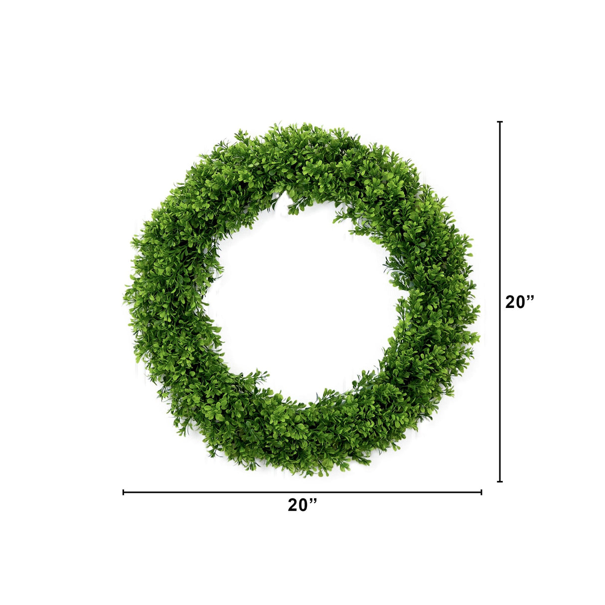 20” Artificial Boxwood Wreath-Wreath-Parc Decor