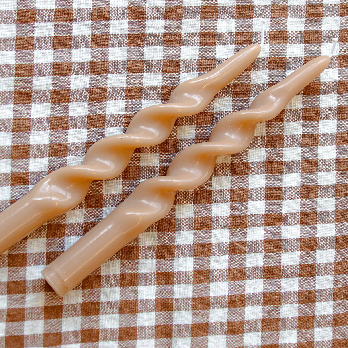 20 Caramel Swirl Candles - 10 Packs of 2-Candle-Parc Decor