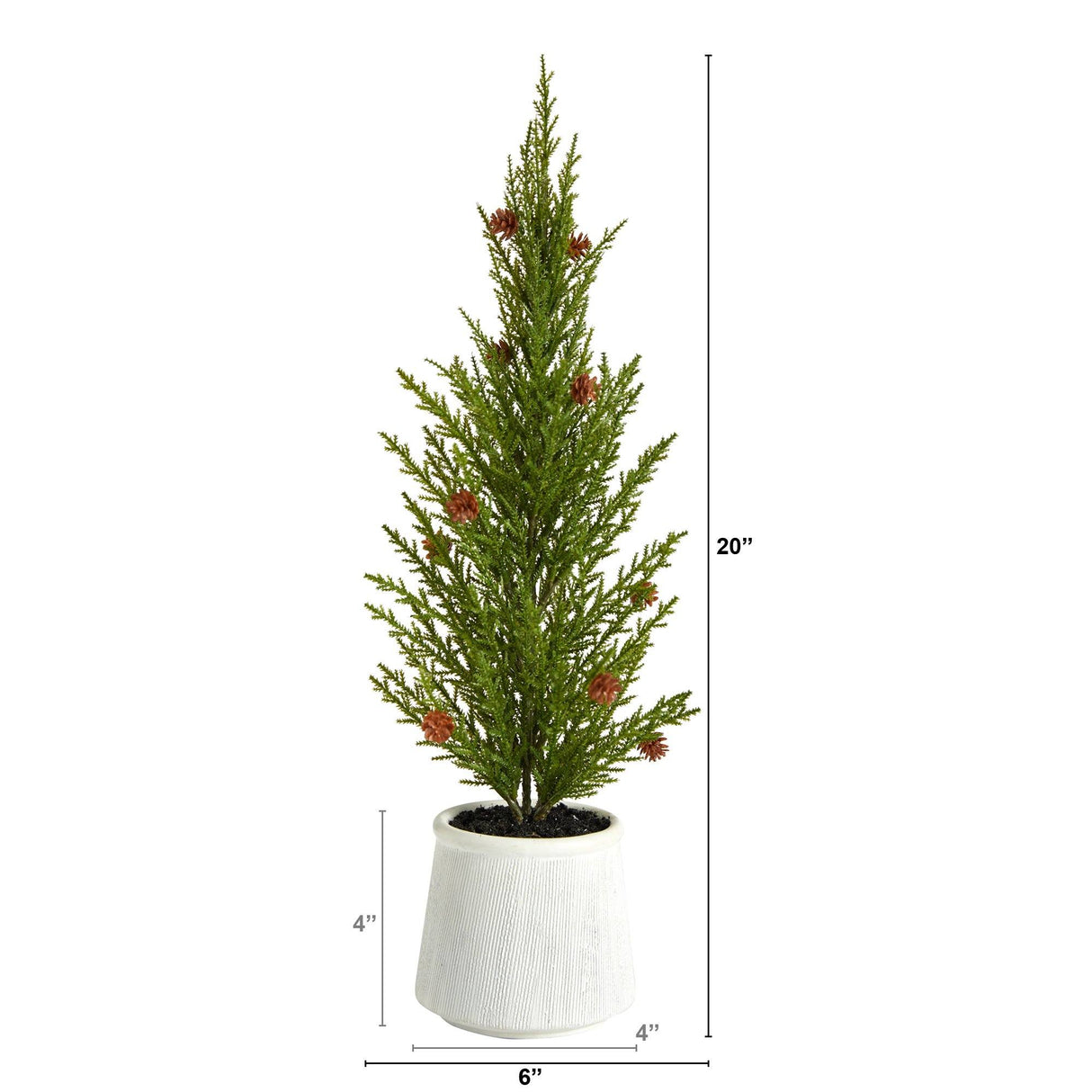 20'' Cedar Pine “Natural Look” Artificial Christmas Tree-Christmas Tree-Parc Decor