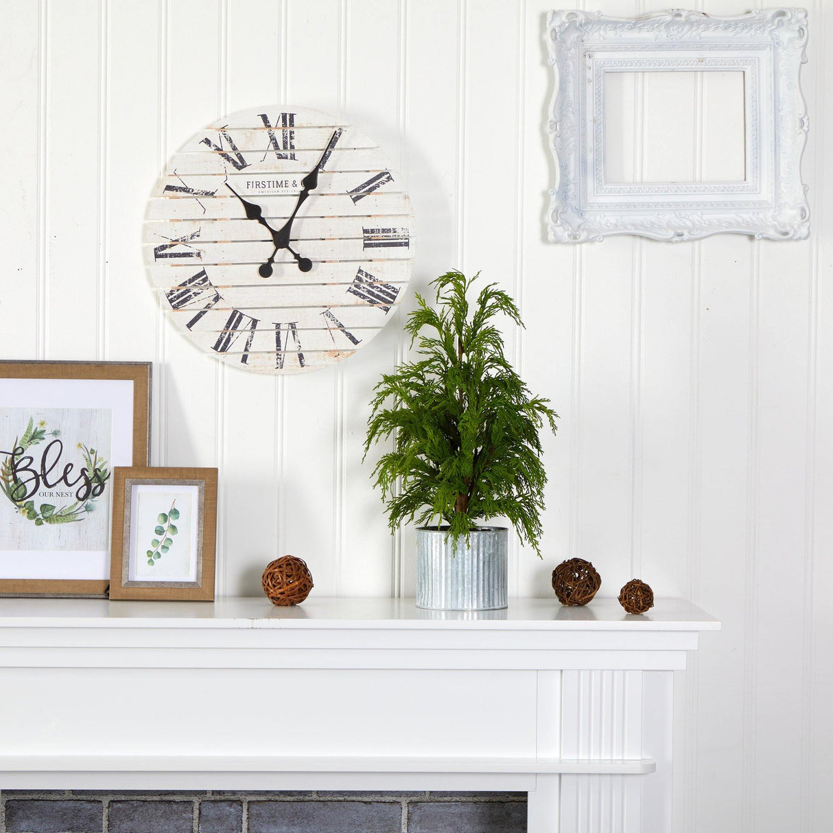 20” Cedar Pine “Natural Look” Artificial Christmas Tree in Decorative Planter-Christmas Tree-Parc Decor