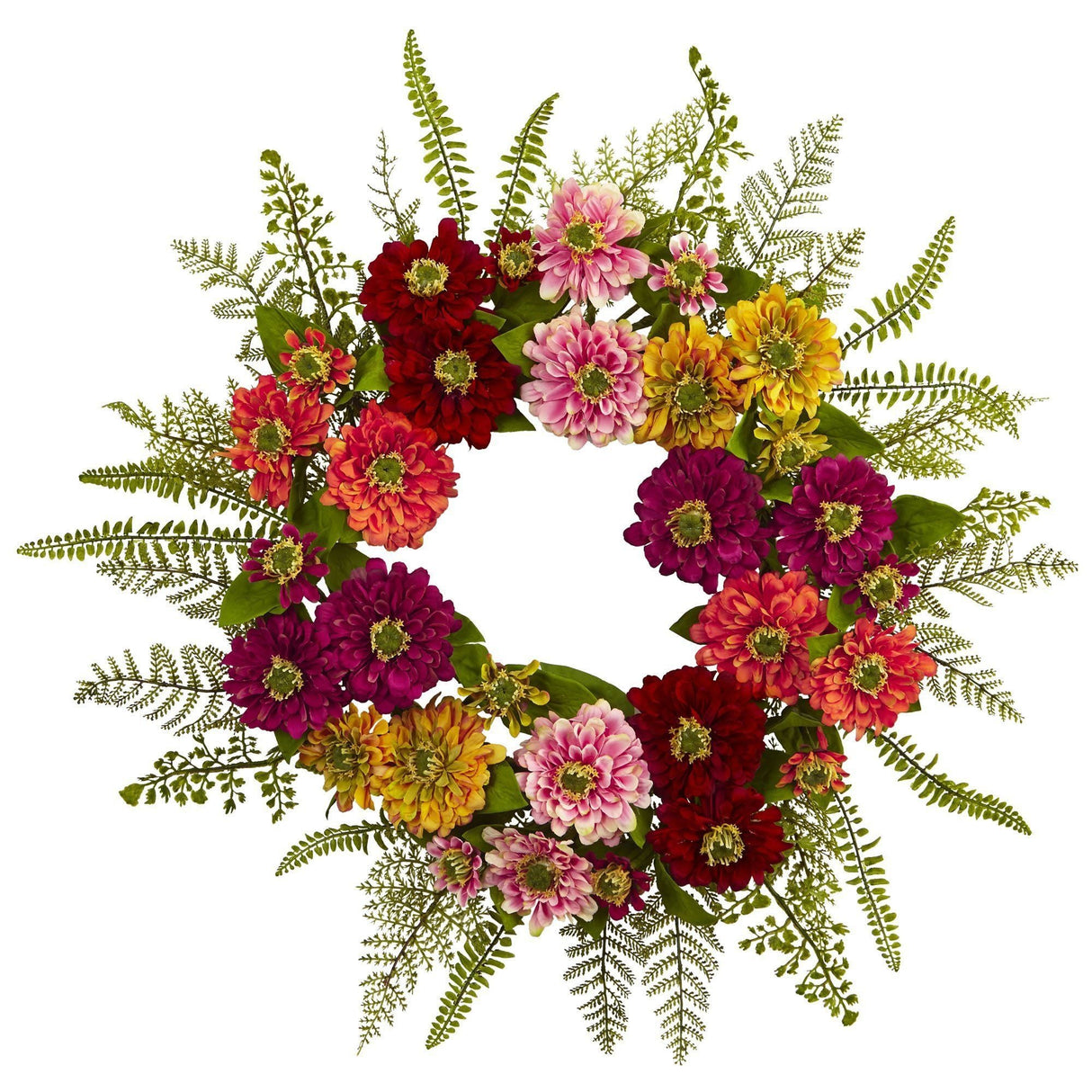 20" Mixed Flower Wreath-Wreath-Parc Decor