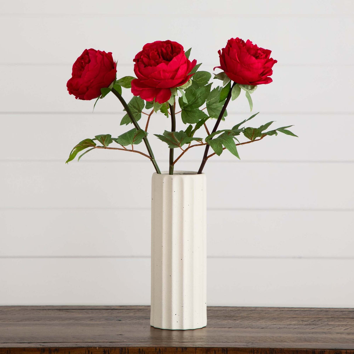 20"Artificial Peony Flower Stems - Set of 3-Stem-Parc Decor