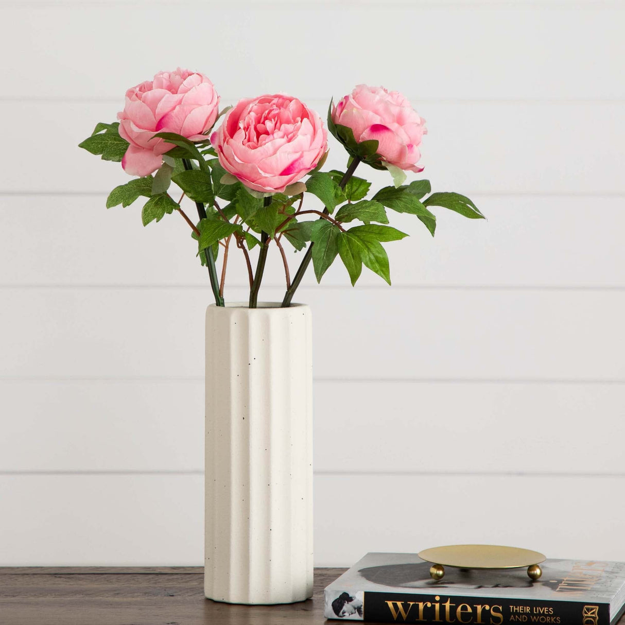 20"Artificial Peony Flower Stems - Set of 3-Stem-Parc Decor